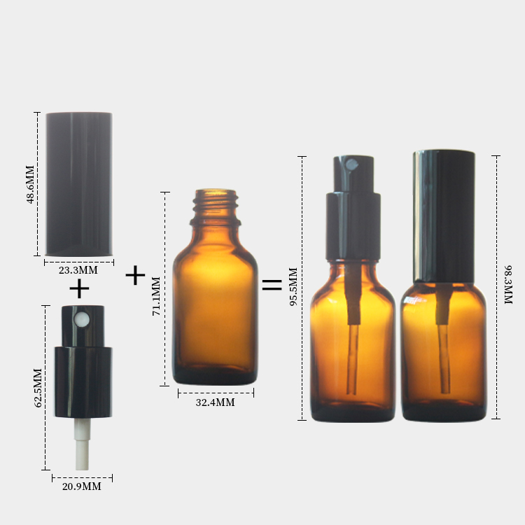 Glass Amber 25ml Dropper Bottles For Essential Oils Perfume Manufacturer