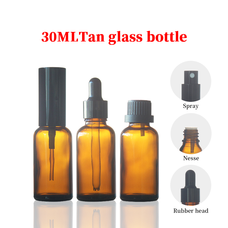 30ml Amber Glass Bottle With Dropper Used For Essential Oils Herbs Sesame Oils