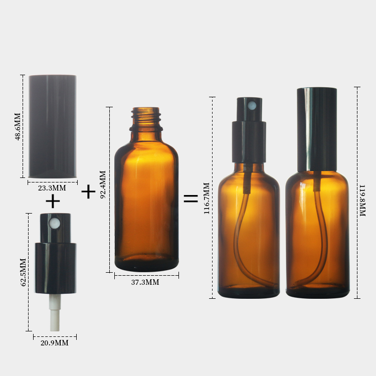 Wholesale Amber 50ml Glass Essential Oil Dropper Bottles For Sale