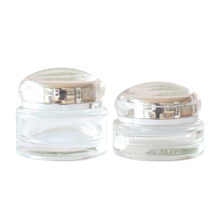 Clear 2 oz Cosmetic Jars Wholesale 40ml Cream Cosmetic Jars With Gold Lids