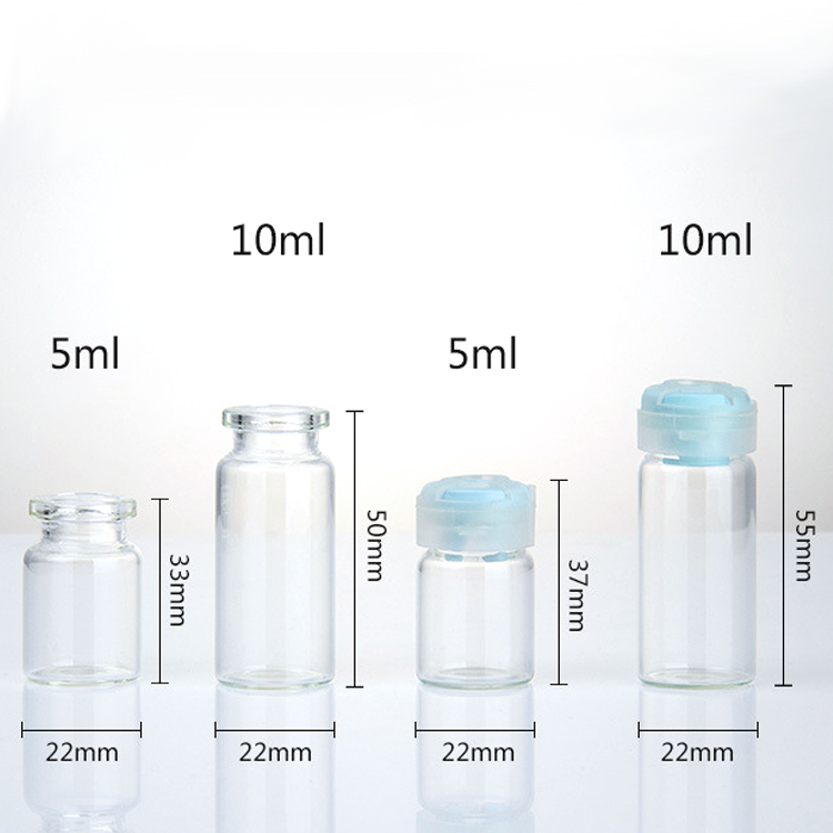 amber 10ml glass powder vials