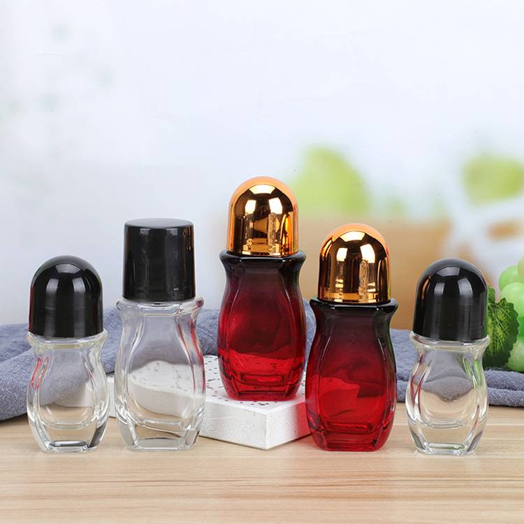 Unique Red Clear Glass 30ml Roller Bottles Used For Essential Oils Wholesale