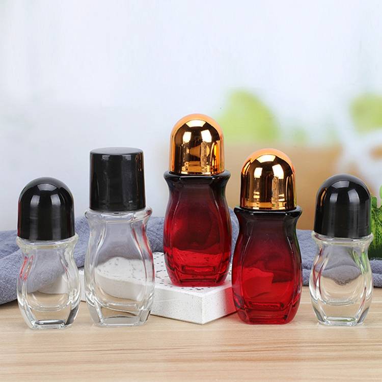 Unique Red Clear Glass 30ml Roller Bottles Used For Essential Oils Wholesale