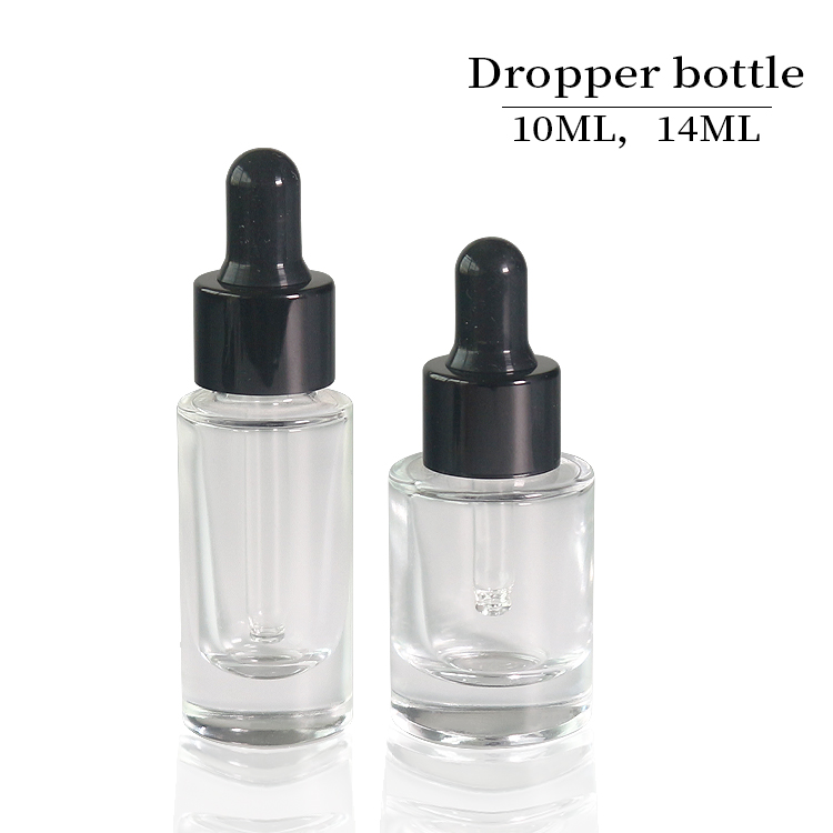 Round Glass Clear 10ml Dropper Bottle 14ml Tincture Bottles Wholesale