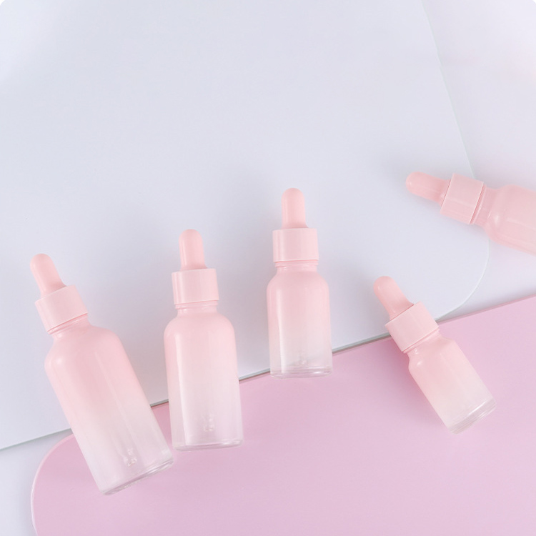 pink gradient 30ml glass bottle with dropper