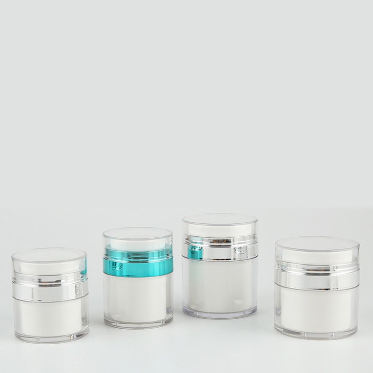 Airless White Acrylic 50g Plastic Jars 15g 30g Acrylic Jars With Lids Wholesale