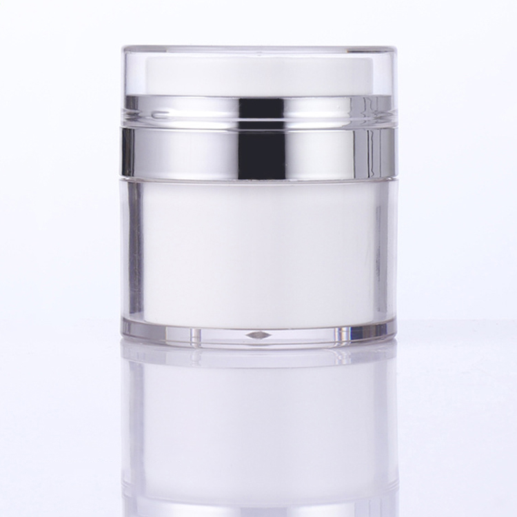 Airless White Acrylic 50g Plastic Jars 15g 30g Acrylic Jars With Lids Wholesale