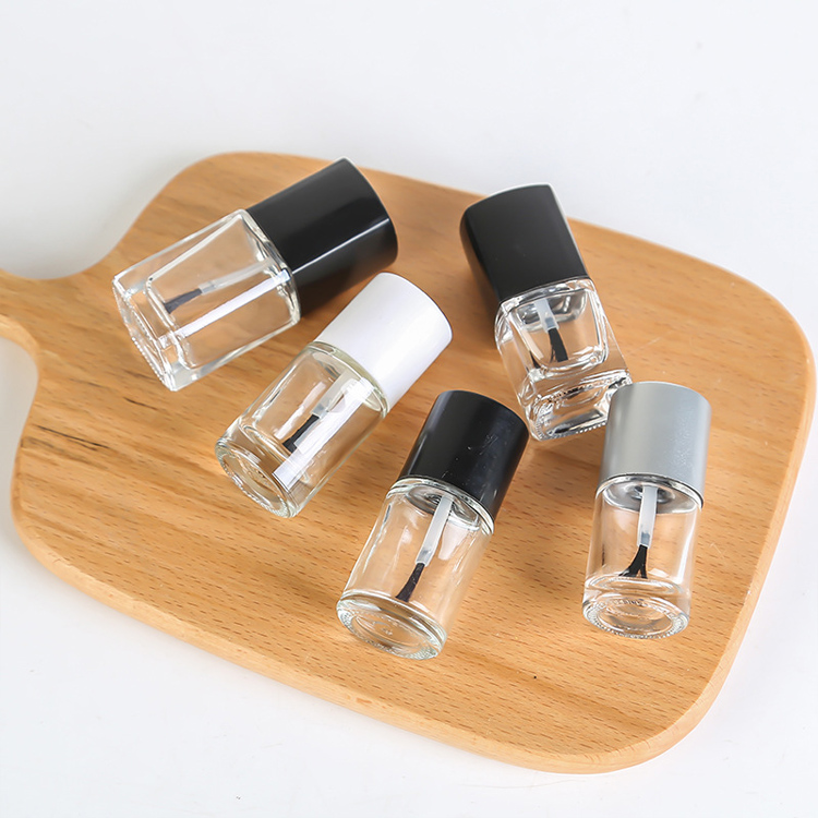 Square Round Clear 10ml 15ml Empty Nail Polish Bottles Wholesale For Sale