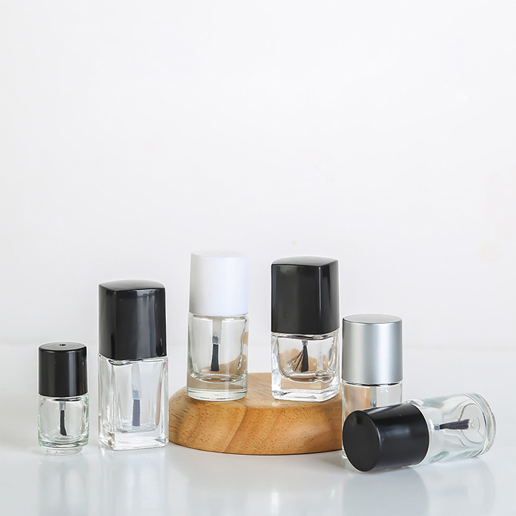 Square Round Clear 10ml 15ml Empty Nail Polish Bottles Wholesale For Sale