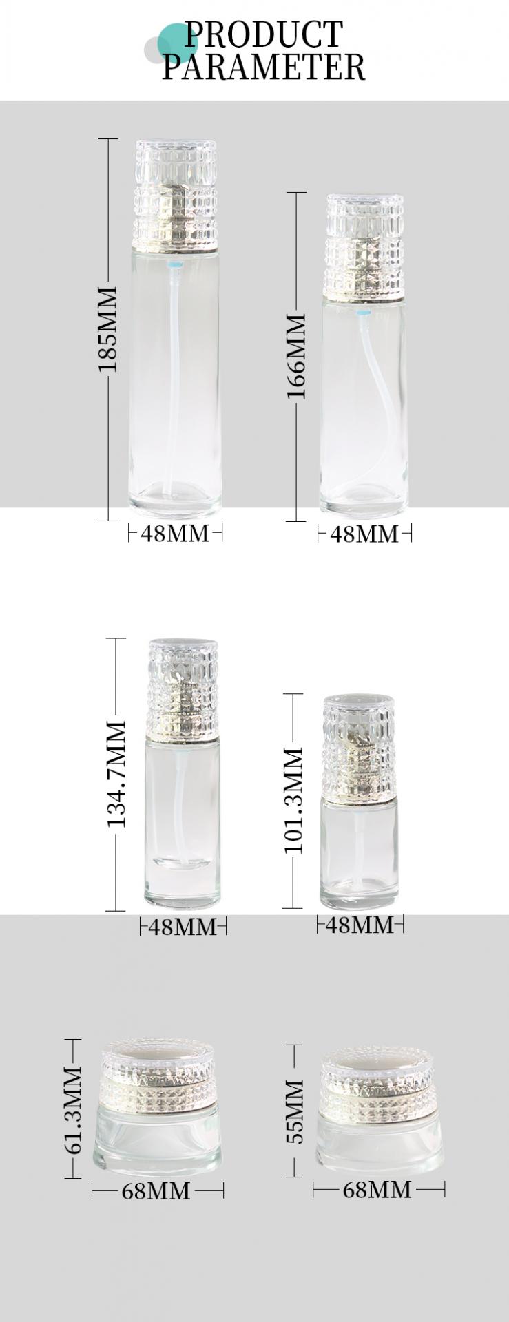 clear glass cosmetic containers manufacturer