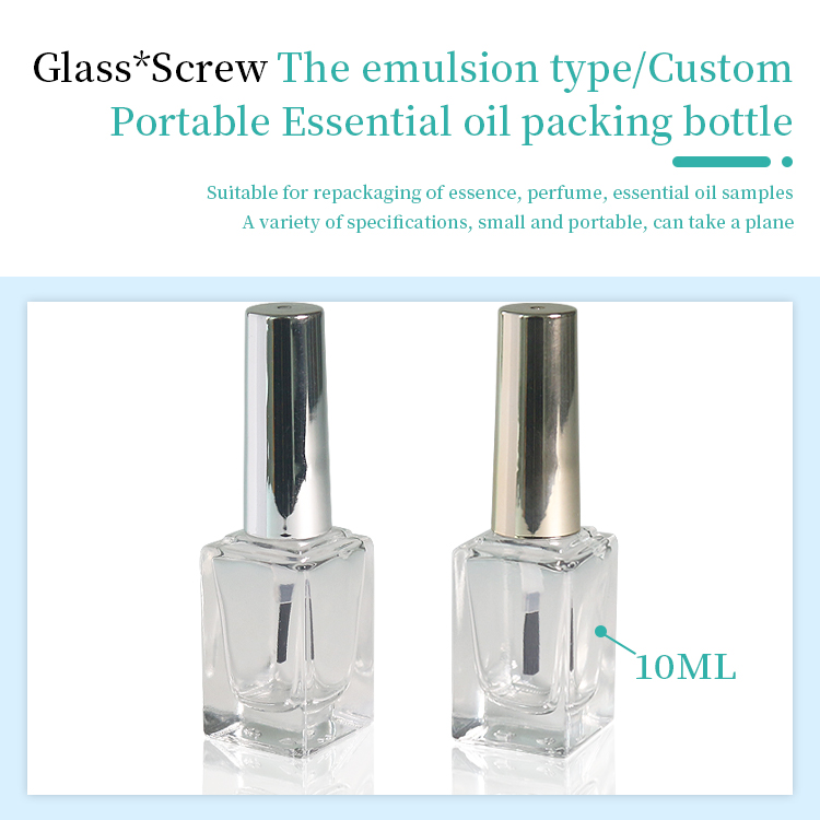 square empty fingernail polish bottles