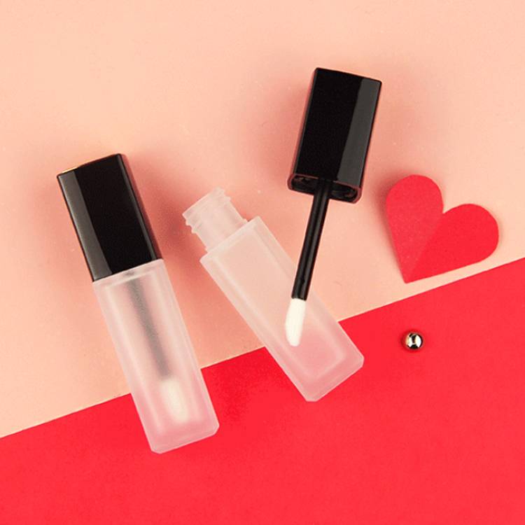 Lipstick Square Frosted Mini Lip Gloss Tubes 5ml Wand Tubes For Lip Gloss Custom