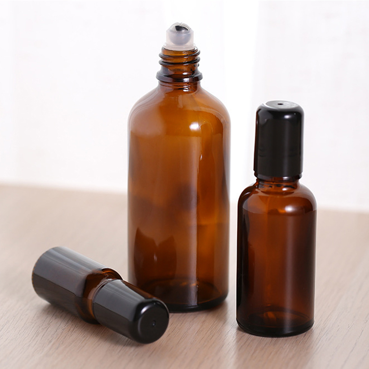 Amber Empty Roll On Bottles For Essential Oils Perfume Roller Bottles Wholesale
