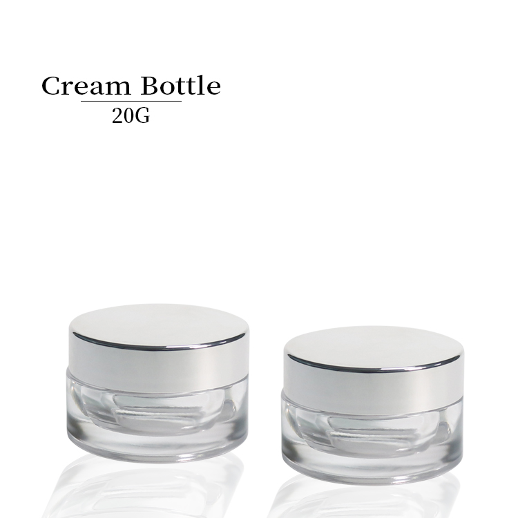 20g Clear Glass Cream Jars Face Eye Cream Custom Cosmetic Jars Wholesale
