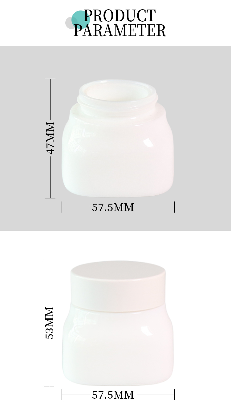 white porcelain square cosmetic jars