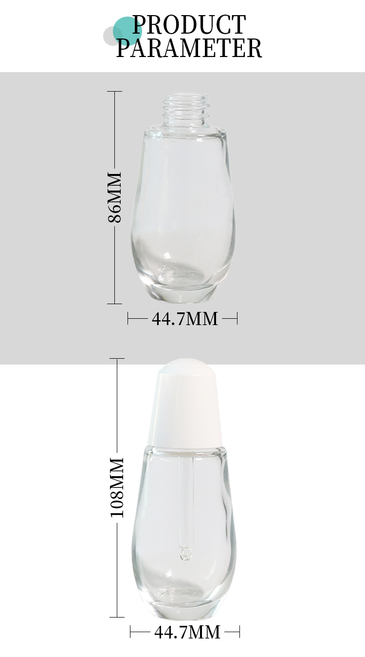 custom clear glass dropper bottle