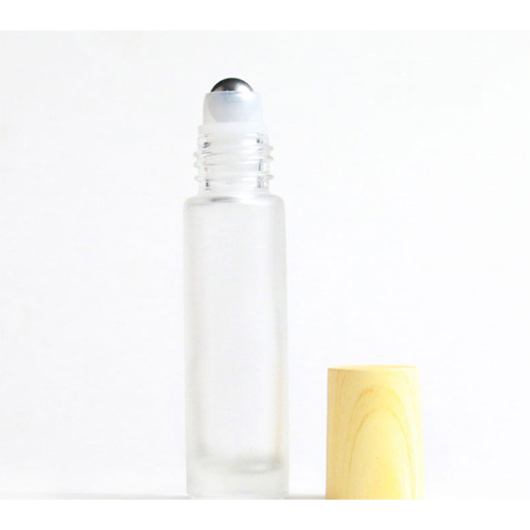5ml 10ml Bamboo Essential Oil Roller Bottles White Frosted Eye Oil Roller Bottle
