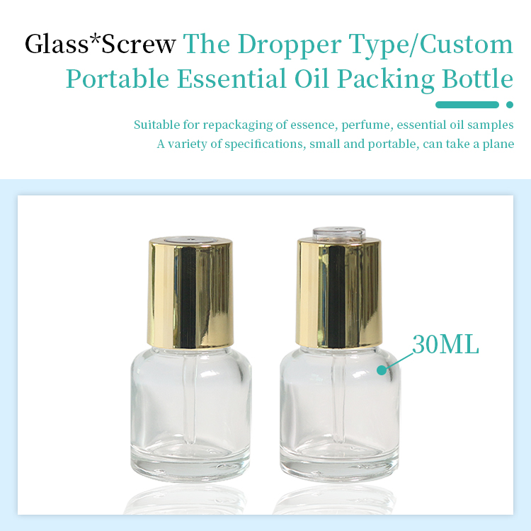 Round 1 OZ Glass Dropper Bottles