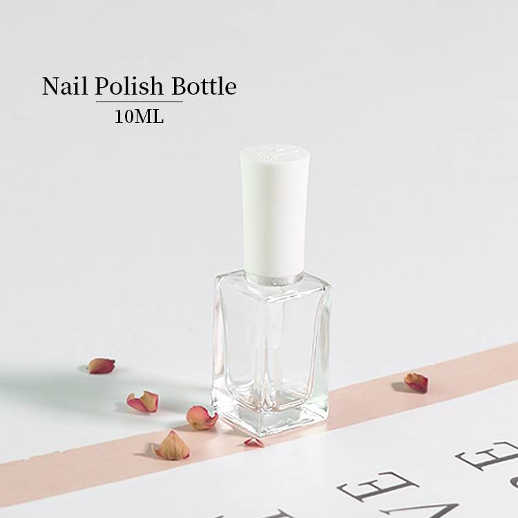 10ml Small Empty Clear Square Nail Polish Bottles Manufacturer