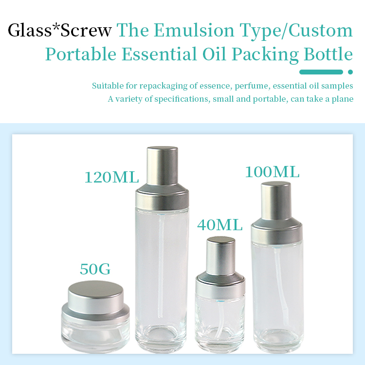 Sliver Glass Lotion Containers
