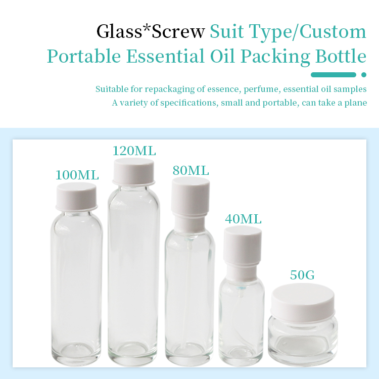 White Glass Lotion Containers