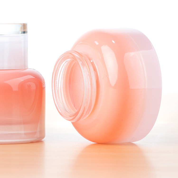 Pink Gradient Skincare Bottles And Jars 30g 40ml Wholesale Makeup Containers