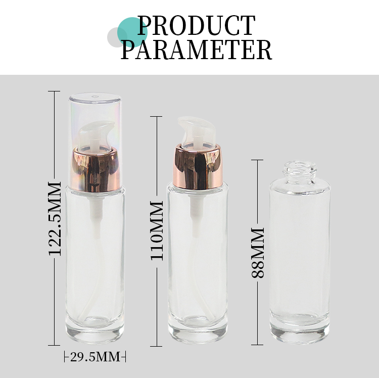 25mlGlass Cosmetic Pump Bottle