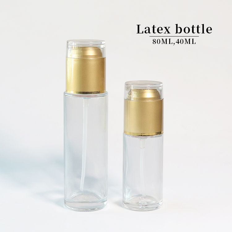 80ML 40ML Wholesale Lotion Bottles With Pump, Luxury Custom Gold Lotion Bottle