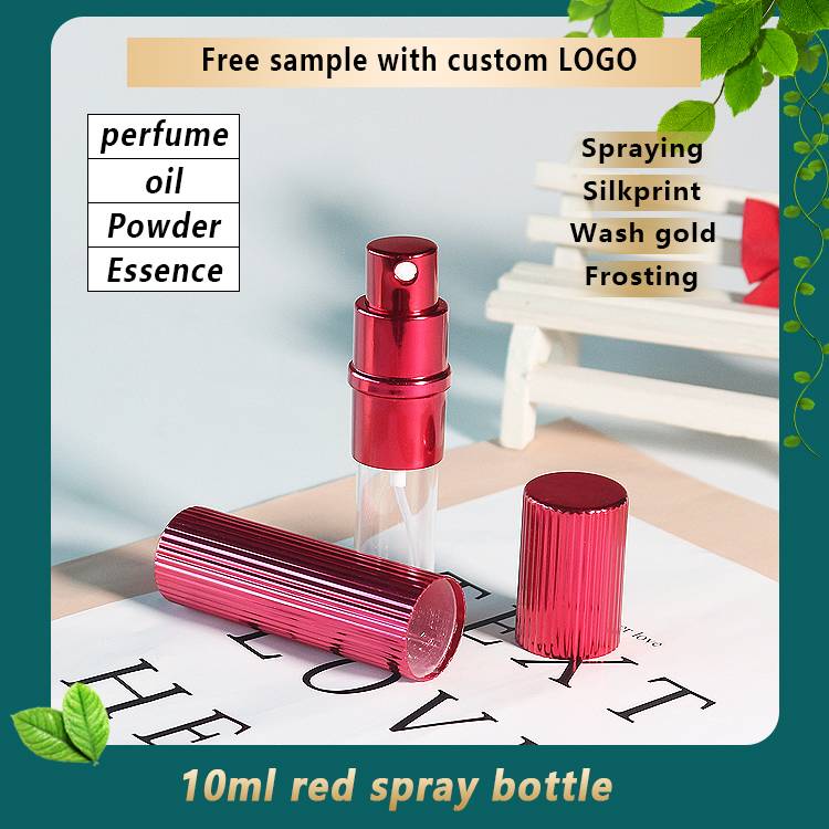 Wholesale Red Mini Perfume Bottles Empty, Custom 10ml Glass Spray Bottles