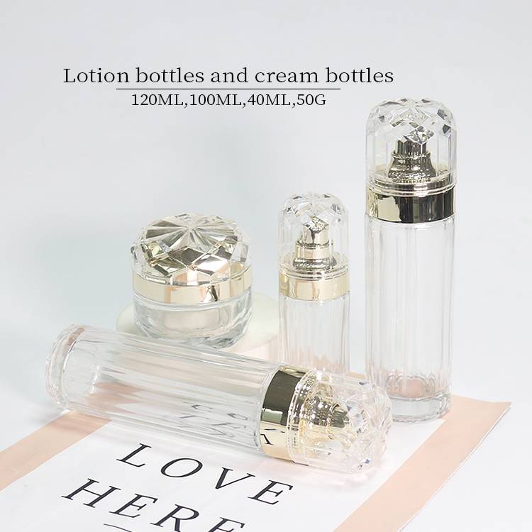 40ml 100ml 120ml 50g Luxury Cosmetic Bottle Set, Wholesale Cream Jar Packaging