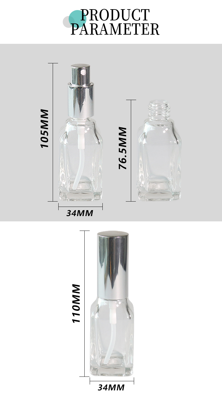 30ML Clear Glass Spray Bottles Bulk Custom Spray Bottles Wholesale