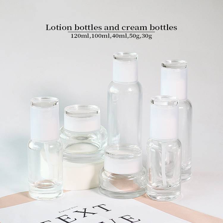 40ML 100ML 120ML 30G 50G Skincare Packaging Set Cosmetic Jars And Bottles Custom