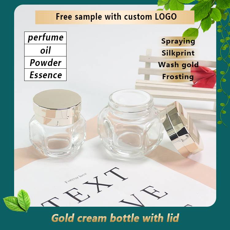 Wholesale 30g 50g Clear Glass Cosmetic Jars