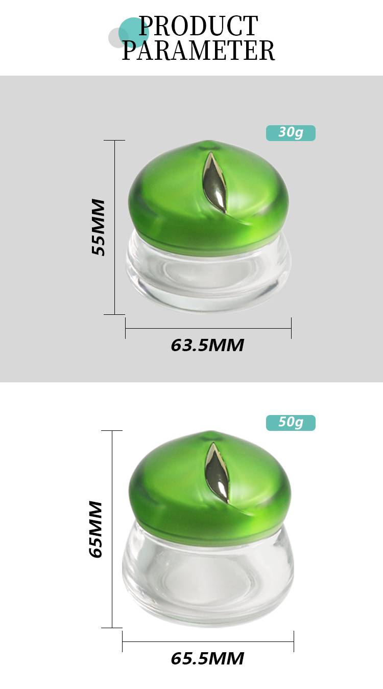 Green Cream Jars Cosmetic Packaging