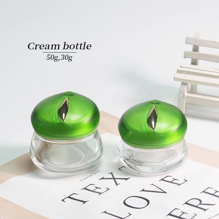 30G 50G Green Cream Jars Cosmetic Packaging Round Empty Cosmetic Containers