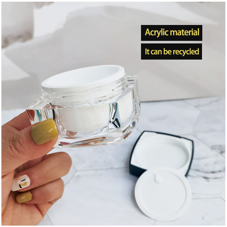 5g 10g 30g 50g Clear Acrylic Jars With Lids Clear Cosmetic Cream Jar