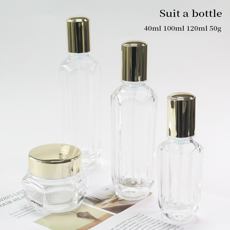 Custom Luxury Cosmetic Bottle Set 50g Face Cream Jars Wholesale