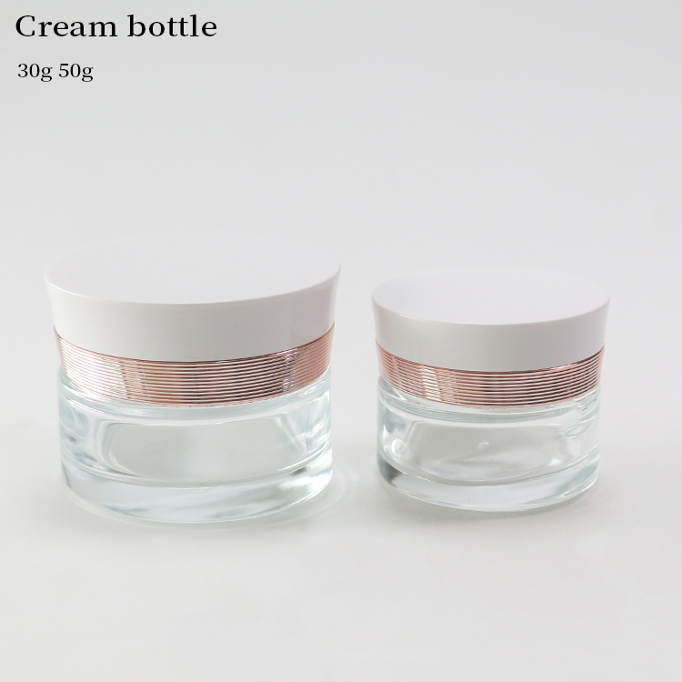 Wholesale Glass Containers For Creams 30g 50g Empty Cosmetic Pots Custom