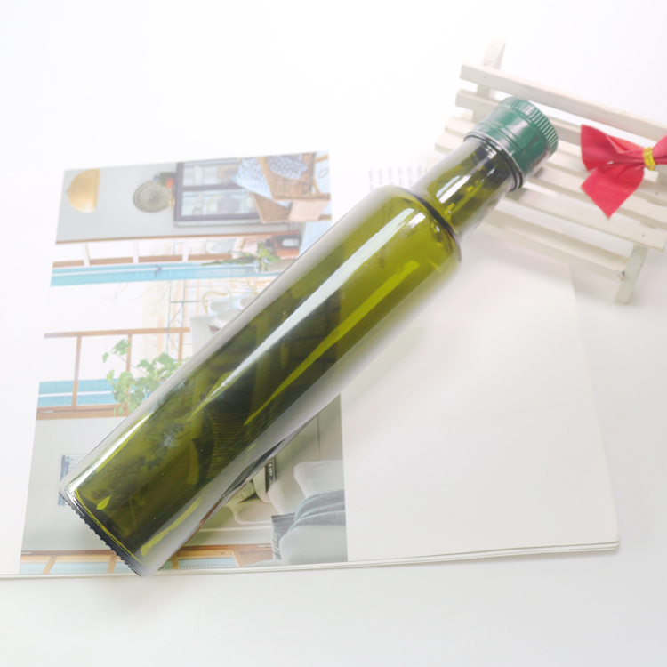Wholesale 160ML Round Glass Olive Oil Bottle Glass Empty Green Wine Bottle