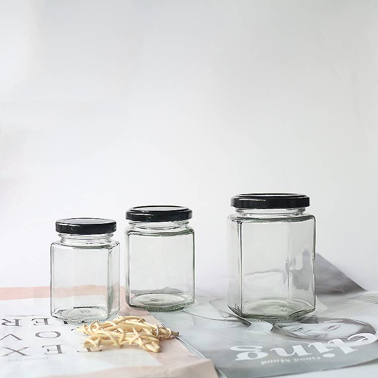 Stock Clear 100ml 180ml 280ml 380ml 500ml Honey Jars Honey Glass Jars Wholesale
