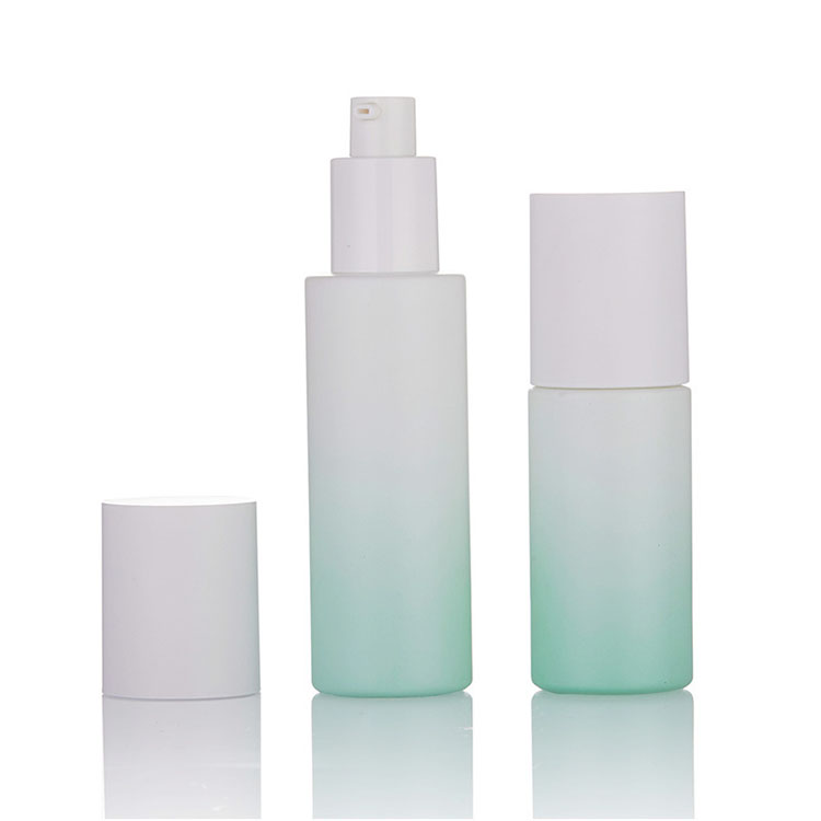 Cosmetic Container Packaging Set White Green Gradient Empty Cosmetic Containers