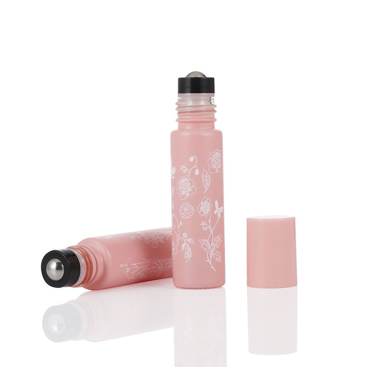 Luxury Pink Glass Mini Roll On Bottles Wholesale Empty Roll On Perfume Bottles