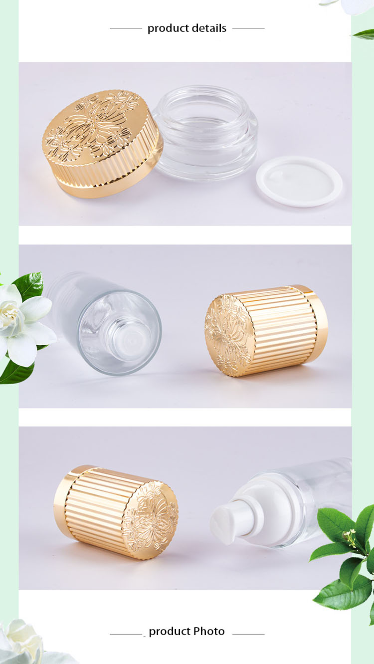 Glass Bottles With Gold Lid